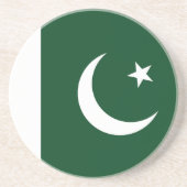 En Grès Dessous de verre avec drapeau du Pakistan (Devant)