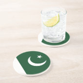 En Grès Dessous de verre avec drapeau du Pakistan (Côté)