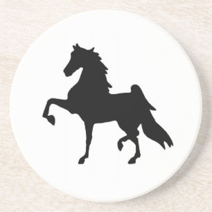 En Grès Dessous de verre avec le cheval de Saddlebred