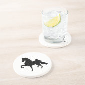 En Grès Dessous de verre avec le cheval de Saddlebred (Côté)