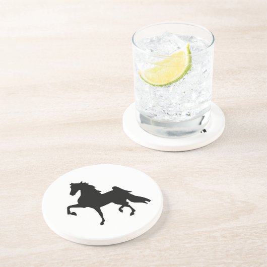 En Grès Dessous de verre avec le cheval de Saddlebred (Côté)