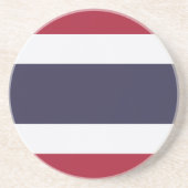 En Grès Dessous de verre avec le drapeau de la Thaïlande (Devant)