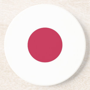 En Grès Dessous de verre avec le drapeau du Japon