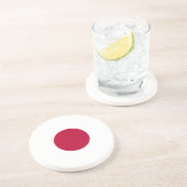 En Grès Dessous de verre avec le drapeau du Japon (Côté)
