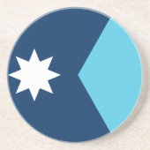 En Grès Dessous de verre avec le drapeau du Minnesota, Éta (Devant)