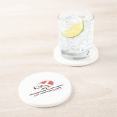 En Grès Dessous de verre avec le logo (Côté)