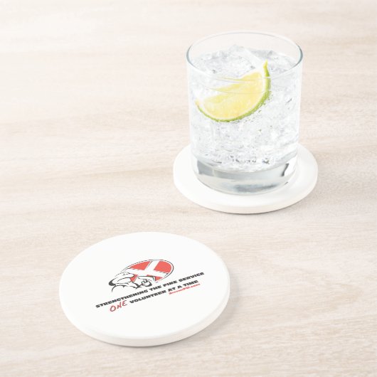 En Grès Dessous de verre avec le logo (Côté)