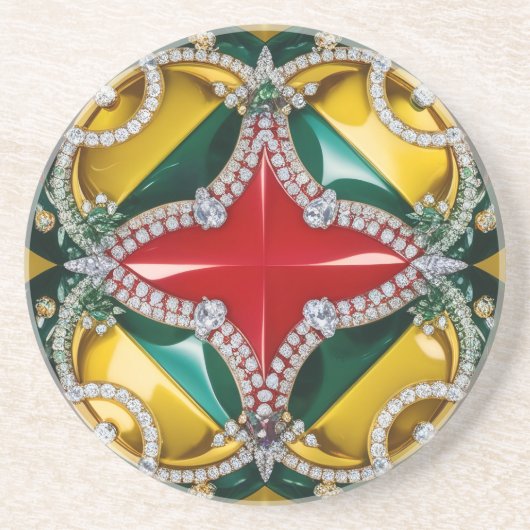 En Grès Dessous de verre avec Los Angeles Colours Design (Devant)