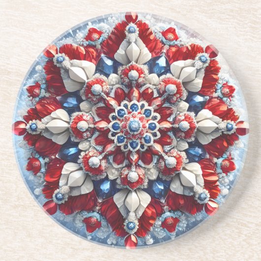 En Grès Dessous de verre avec Norvège Couleurs Design (Devant)