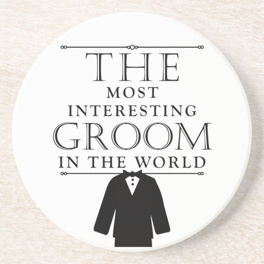 En Grès Dessous de verre Bachelor Groom le plus intéressan (Devant)