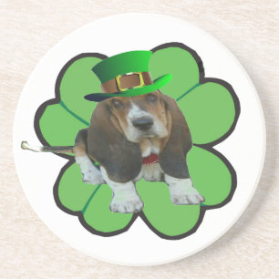En Grès Dessous de verre Basset Hound Happy St.Patrick's D