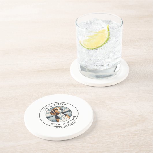 En Grès Dessous de verre beagles (Côté)