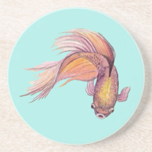En Grès Dessous de verre Betta Fish