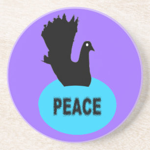 En Grès Dessous de verre Black and Blue Peace Dove