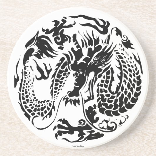 En Grès Dessous de verre Black Dragon (Devant)