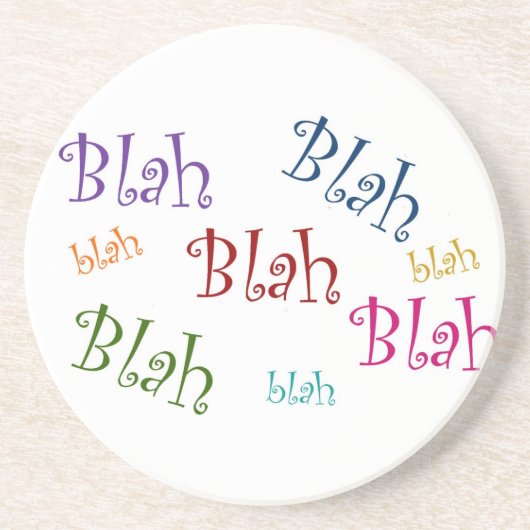 En Grès dessous de verre Blah (Devant)