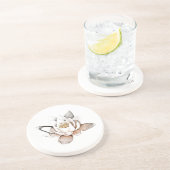 EN GRÈS DESSOUS DE VERRE BLANC LOTUS SANDSTONE (Côté)