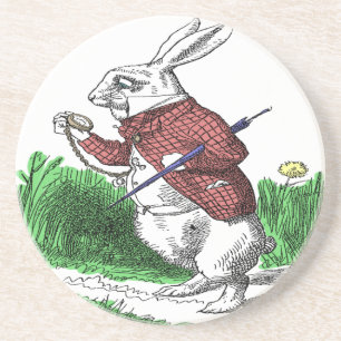 En Grès Dessous de verre blancs de lapin