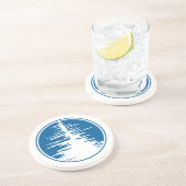 En Grès Dessous de verre - bleu (Côté)