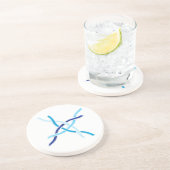 En Grès Dessous de verre bleu Celtic Knot (Côté)