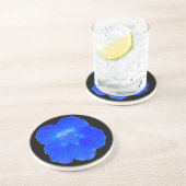 En Grès Dessous de verre bleu Nasturtium (Côté)