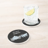 En Grès Dessous de verre bleus de chariot de Cendrillon de (Côté)