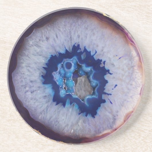 En Grès Dessous de verre bleus et blancs renversants (Devant)