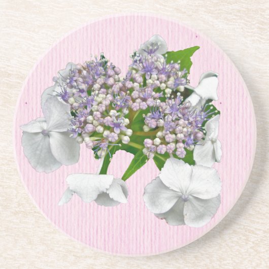 En Grès Dessous de verre Blue Lace Hydrangea (Devant)