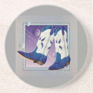 En Grès Dessous de verre - Bottes de cowboy à glissière él