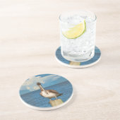 En Grès Dessous de verre Brown de pélican (Côté)