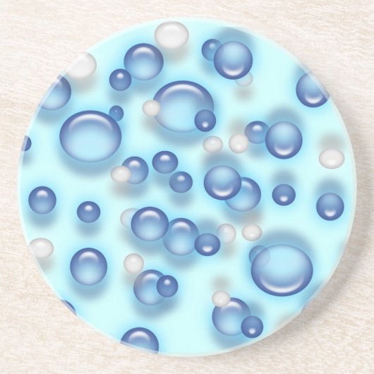 En Grès Dessous de verre - Bulles d'eau (Devant)