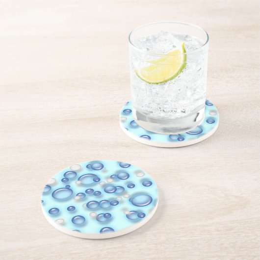 En Grès Dessous de verre - Bulles d'eau (Côté)