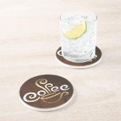 En Grès Dessous de verre café (Côté)