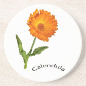 En Grès Dessous de verre - Calendula (avec titre) (Devant)