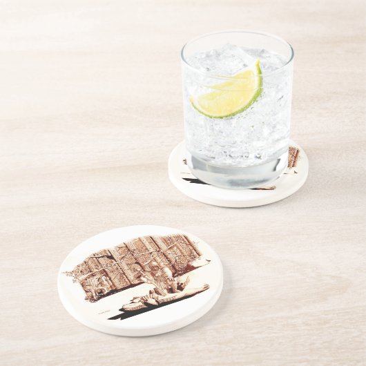 En Grès Dessous de verre - Camarade tombée (Côté)