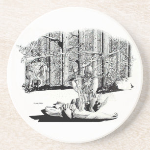 En Grès Dessous de verre - Camarade tombée (noir)