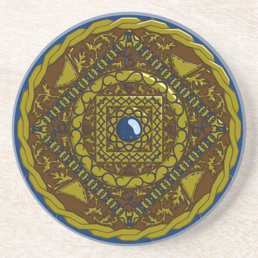 En Grès Dessous de verre Capricorn Mandala (Devant)