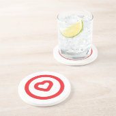En Grès Dessous de verre cardiaque circulaire (Côté)