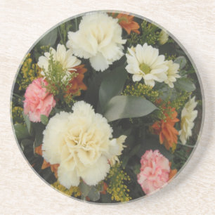 En Grès Dessous de verre Carnation Bouquet