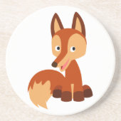 En Grès Dessous de verre Cartoon Fox Cunning Cute (Devant)