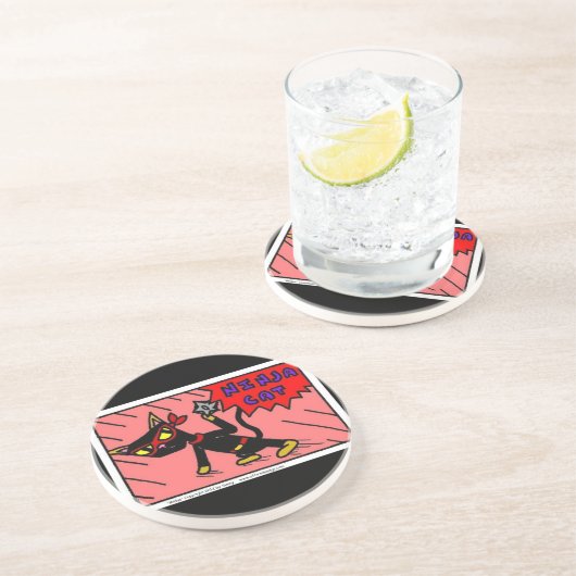 En Grès Dessous de verre CAT Mel NINJA (Côté)