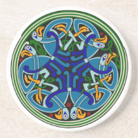 Dessous de verre celtiques de knotwork de paon