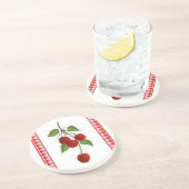 En Grès Dessous de verre cerises (Côté)