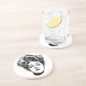 En Grès Dessous de verre Charles Dana Gibson de fille de (Côté)