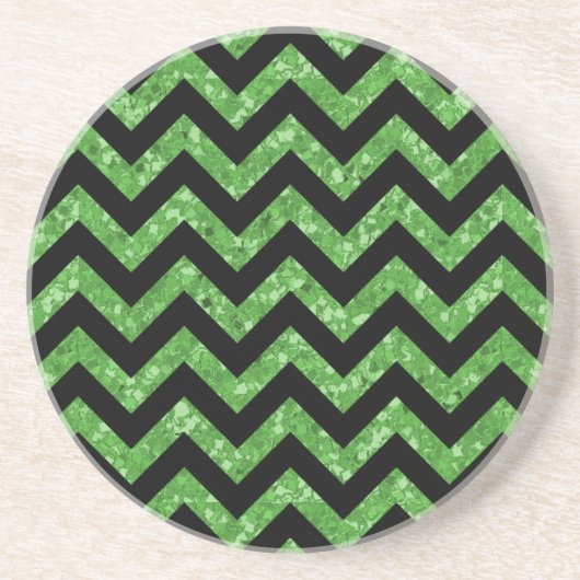 En Grès Dessous de verre Chevron Parties scintillant Look (Devant)