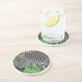 En Grès Dessous de verre chics du zèbre II de Boho (Côté)