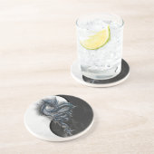 En Grès Dessous de verre chinois de dragon de Yin Yang (Côté)