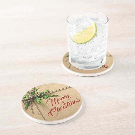 En Grès Dessous de verre « Christmas Package » (Côté)