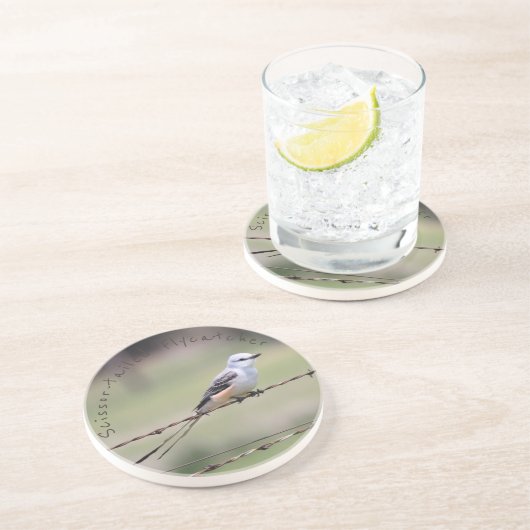 En Grès dessous de verre Ciseaux-coupés la queue de (Côté)