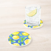 En Grès Dessous de verre citron aquarelle (Côté)